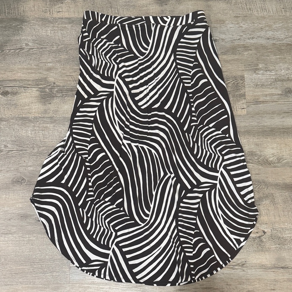 Chico’S Black & brown  Abstract Print Women’s Skirt